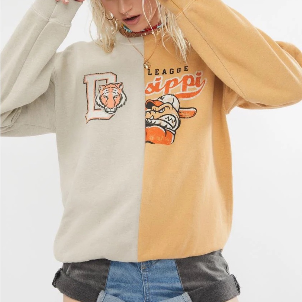 Urban Outfitters BDG Spliced Alligators Crewneck Sweatshirt